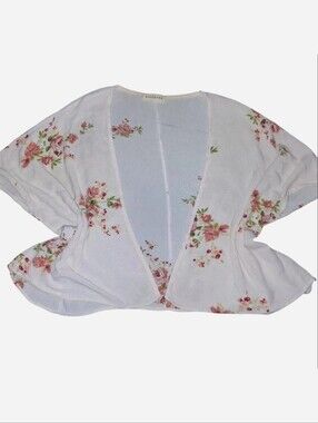 SM | Annianna beige/tan floral kimono cover up